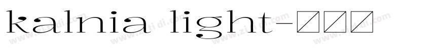 kalnia light字体转换